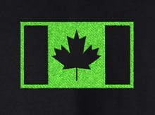 Load image into Gallery viewer, Full-Zip Hooded Sweatshirt w/ Embroidered Canadian Military Flag