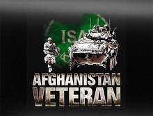 Load image into Gallery viewer, Afghanistan Veteran w/ ISAF Patch Vehicle Bumper Sticker