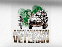 Load image into Gallery viewer, Afghanistan Veteran w/ ISAF Patch Vehicle Bumper Sticker