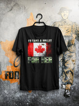 Load image into Gallery viewer, I'd Take A Bullet For Her Military T-Shirt
