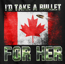 Load image into Gallery viewer, I'd Take A Bullet For Her Military T-Shirt