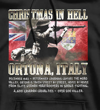 Load image into Gallery viewer, Historical Christmas in Hell - Ortona - World War 2 Memorial Hoodie