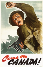 Load image into Gallery viewer, Come on Canada World War 2 Poster