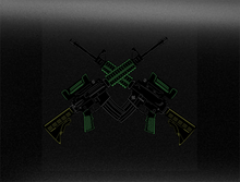 Load image into Gallery viewer, Crossed Rifles Vehicle Bumper Sticker