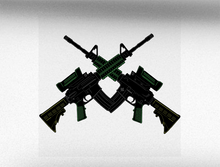 Load image into Gallery viewer, Crossed Rifles Vehicle Bumper Sticker