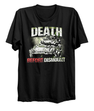 Load image into Gallery viewer, Death Before Dismount Coyote, LAV, Leopard T-Shirt