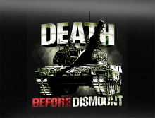 Load image into Gallery viewer, Death Before Dismount Vehicle Bumper Sticker