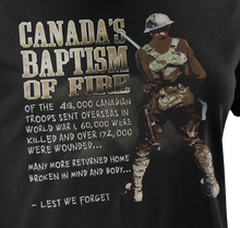 Load image into Gallery viewer, World War 1 Baptism Of Fire Historical Women's T-Shirt