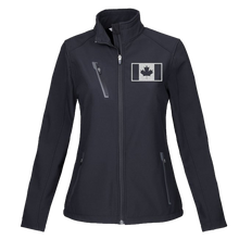 Load image into Gallery viewer, Ladies Softshell Jacket w/ Embroidered Military Flag