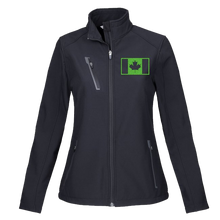 Load image into Gallery viewer, Ladies Softshell Jacket w/ Embroidered Military Flag