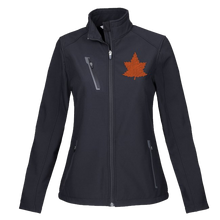 Load image into Gallery viewer, Ladies Softshell Jacket w/ Embroidered Military Flag