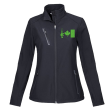 Load image into Gallery viewer, Ladies Softshell Jacket w/ Embroidered Rifle Flag