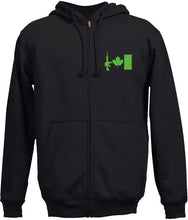 Load image into Gallery viewer, Full-Zip Hooded Sweatshirt w/ Embroidered C7 Flag