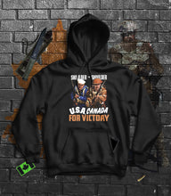 Load image into Gallery viewer, USA-Canada Shoulder to Shoulder World War 2 Hoodie