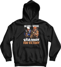 Load image into Gallery viewer, USA-Canada Shoulder to Shoulder World War 2 Hoodie
