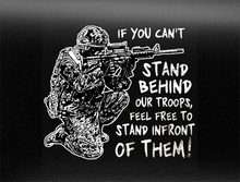 Load image into Gallery viewer, Stand Behind Our Military Vehicle Bumper Sticker