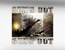 Load image into Gallery viewer, Suns Out Guns Out Artillery Vehicle Bumper Sticker