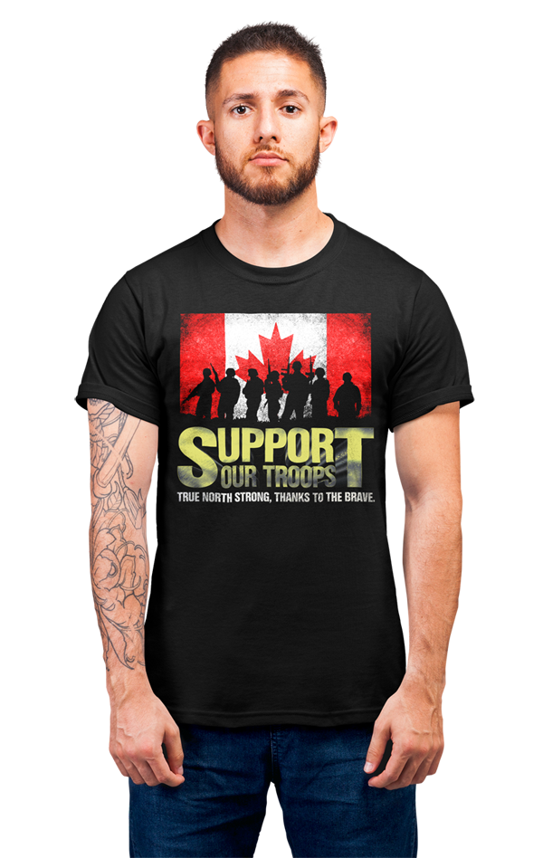 Support Our Troops Canadian Military T Shirt