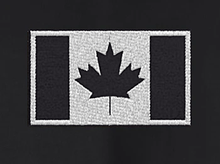 Load image into Gallery viewer, Full-Zip Hooded Sweatshirt w/ Embroidered Canadian Military Flag