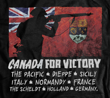 Load image into Gallery viewer, Canadian Army World War 2 Battles T-Shirt