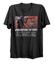 Load image into Gallery viewer, Canadian Army World War 2 Battles T-Shirt