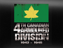 Load image into Gallery viewer, 4th Canadian Armoured Divison Army World War 2 Vehicle Bumper Sticker

