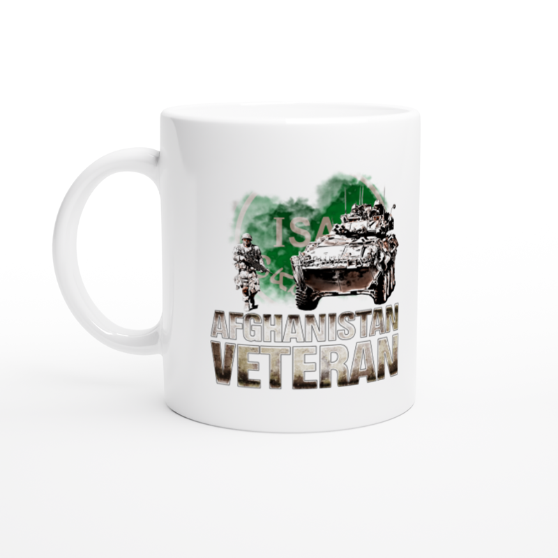 afghanistan veteran coffee mug Afghanistan Veteran Mug w/ ISAF Crest 1970271092778