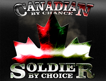 Load image into Gallery viewer, Canadian By Chance Soldier By Choice Vehicle Bumper Sticker
