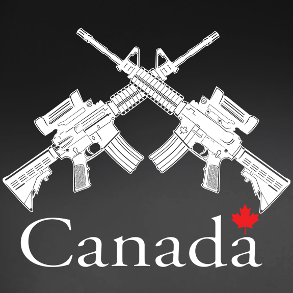 CANADA Crossed Rifles Bumper Sticker