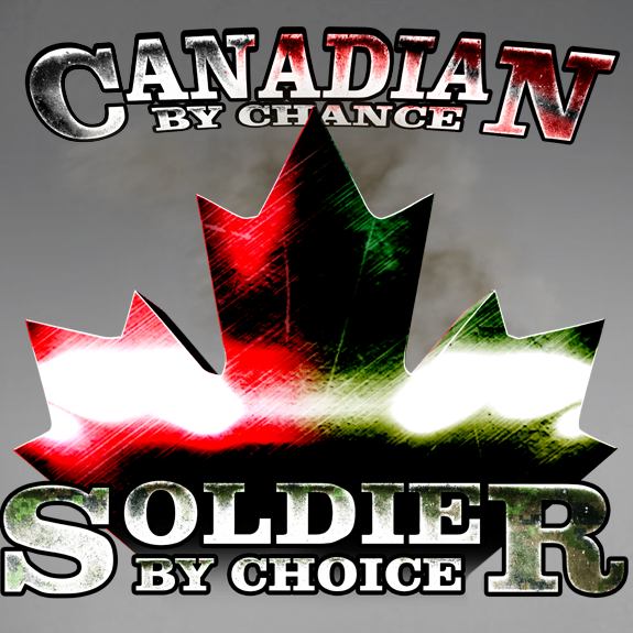 Canadian By Chance Soldier By Choice Window Decal