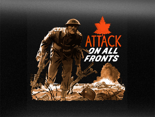 Attack on all Fronts World War 2 Vehicle Bumper Sticker