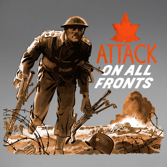 Attack On All Fronts World War 2 Decal