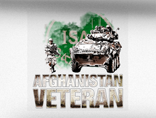 Load image into Gallery viewer, Afghanistan Veteran w/ ISAF Patch Vehicle Bumper Sticker
