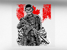 Load image into Gallery viewer, Soldier Skull Pile Vehicle Bumper Sticker
