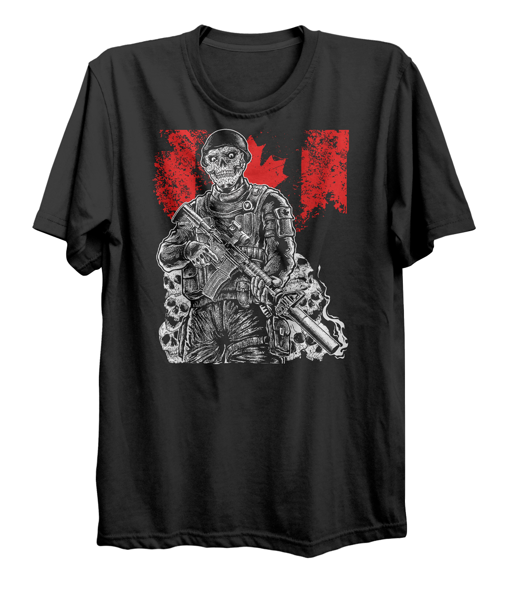 Canadian Soldier Bone Pile T-Shirt