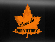Load image into Gallery viewer, Canada For Victory v1 Vehicle Bumper Sticker
