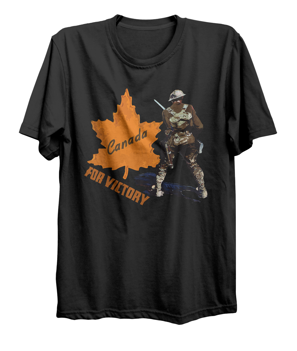 Canada For Victory World War 1 Bayonette Soldier T-Shirt
