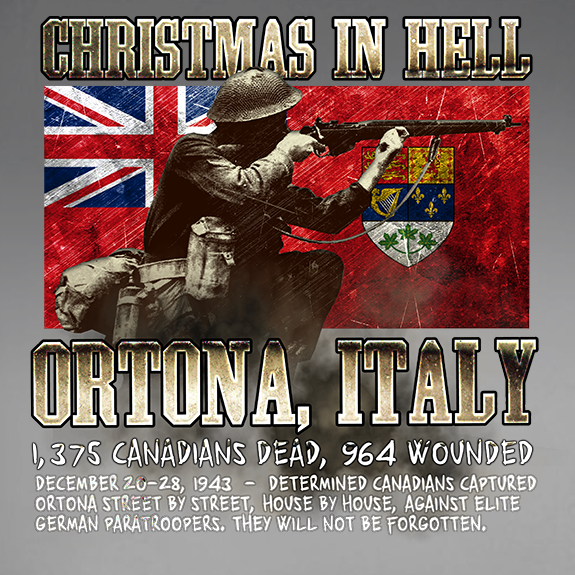 Ortona Christmas in Hell World War 2 Decal