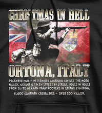 Load image into Gallery viewer, Historical Christmas in Hell - Ortona - World War 2 Memorial Hoodie
