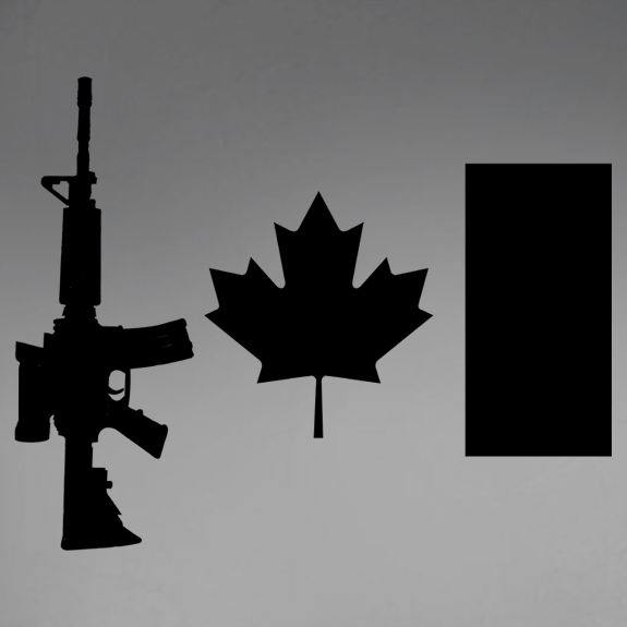 C7 Rifle Flag (Black) Window Decal