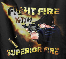 Load image into Gallery viewer, Fight Fire With Superior Fire Army/Navy T-Shirt
