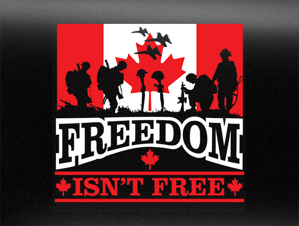 Freedom Isn't Free V2 Vehicle Bumper Sticker