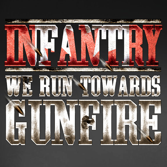Infantry Run Towards Gunfire Window Decal