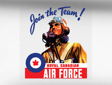 Load image into Gallery viewer, Join The Team RCAF Canadian Air Force World War 2 Bumper Sticker
