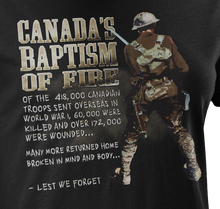Load image into Gallery viewer, World War 1 Baptism Of Fire Historical Women&#39;s T-Shirt
