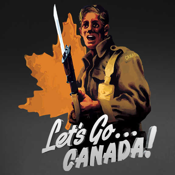 Let's Go Canada World War 2 Recruitment Window Decal