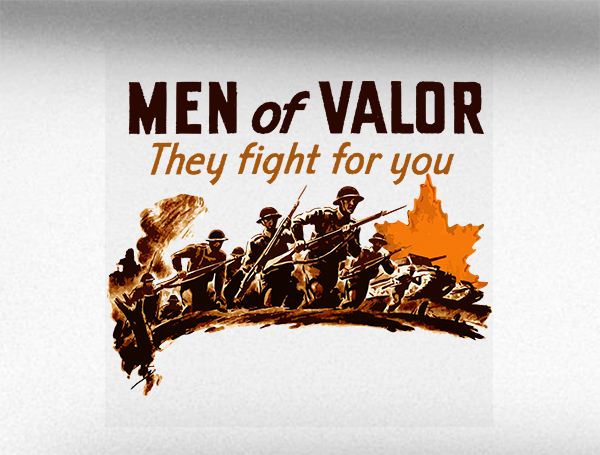 Men of Valour World War 2 Vehicle Bumper Sticker
