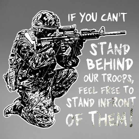 Stand Behind Our Troops Window Decal