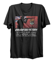 Load image into Gallery viewer, Canadian Army World War 2 Battles T-Shirt
