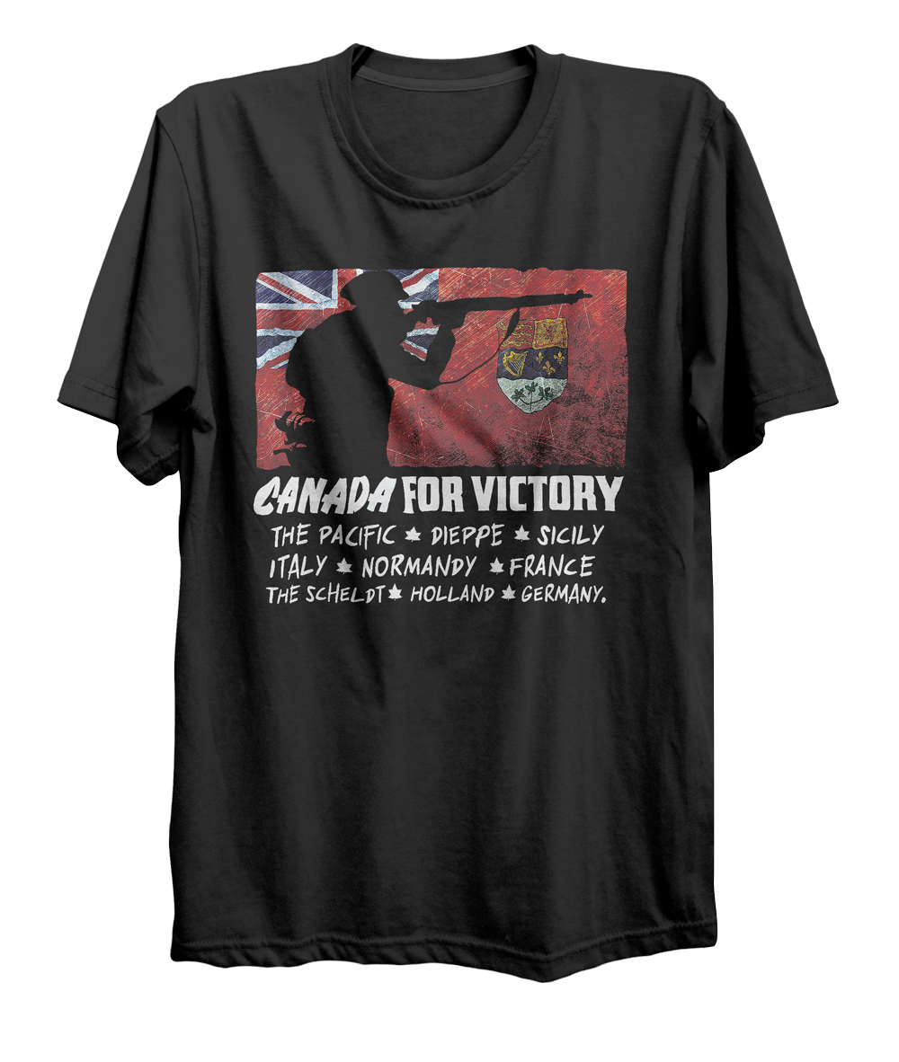 Canadian Army World War 2 Battles T-Shirt